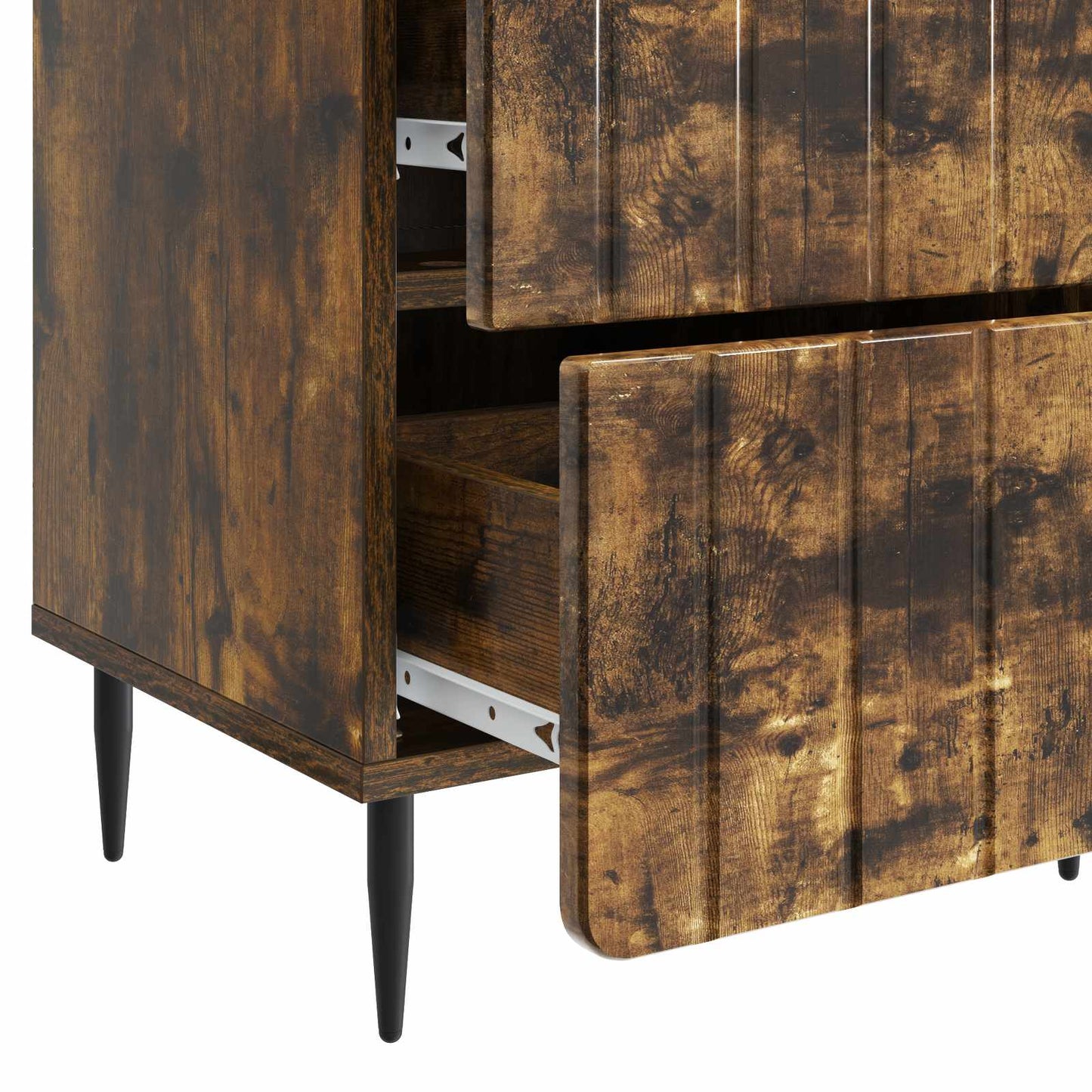 Bedside Cabinet 2 pcs Smoked Oak 43 x 34.5 x 49.5 cm