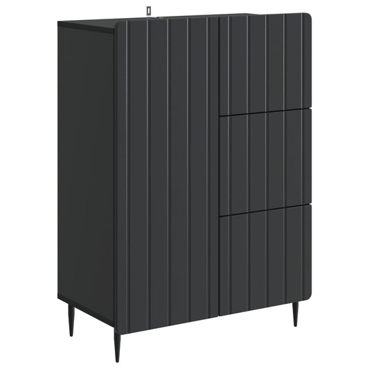 Sideboard Black 66 x 34.5 x 91.5 cm Engineered Wood