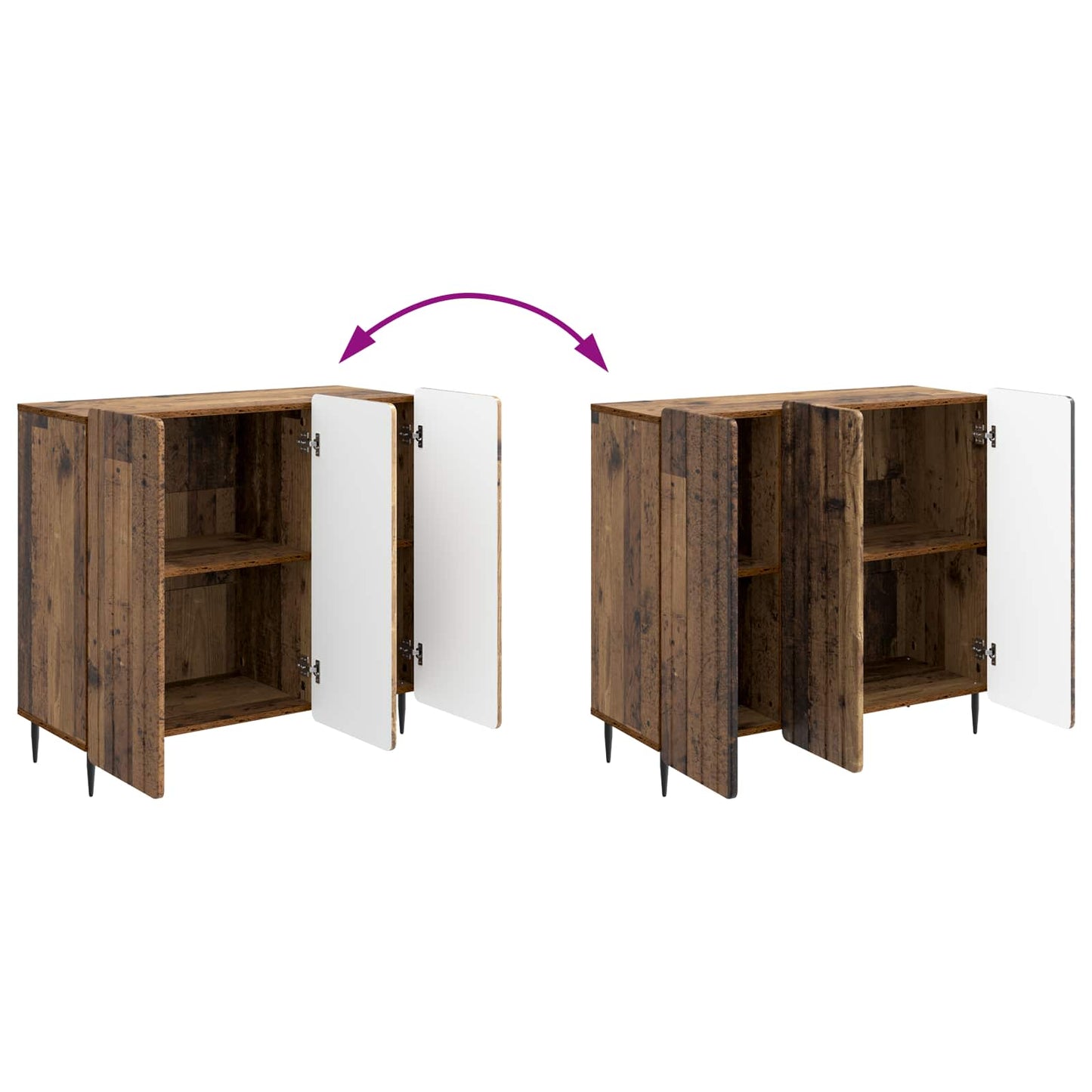 Sideboard Old Wood 89 x 34.5 x 82 cm Engineered Wood