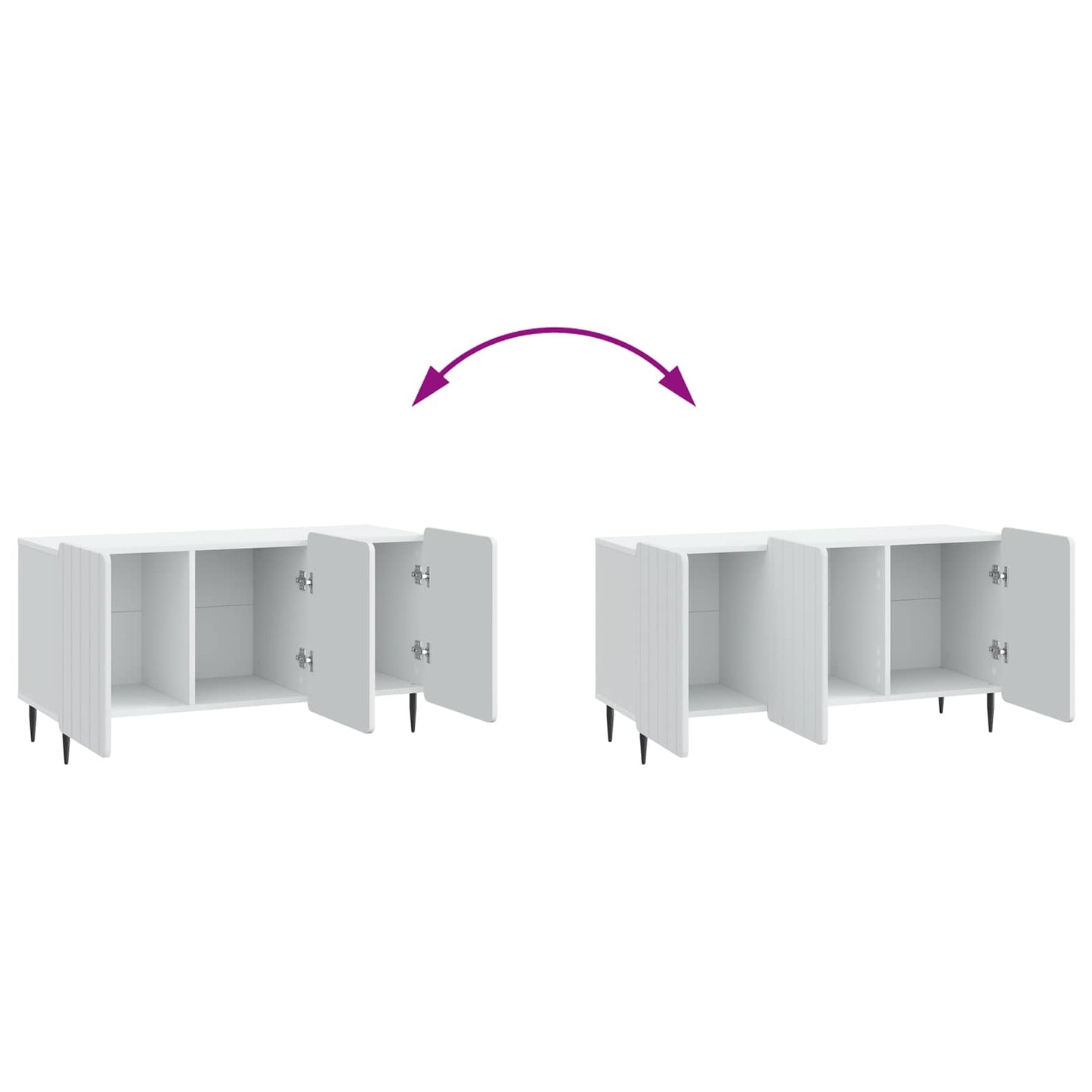 TV Cabinet White 99 x 34.5 x 52 cm Engineered Wood