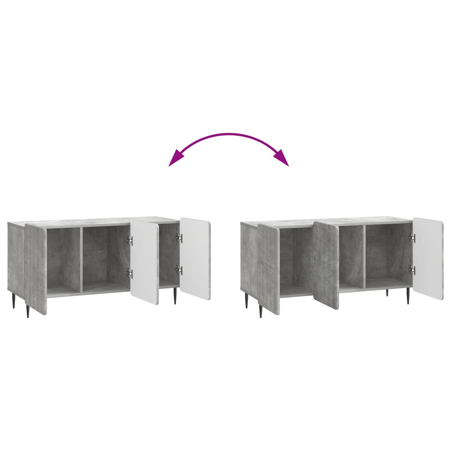 TV Cabinet 99 x 34.5 x 52 cm Concrete Grey Engineered Wood