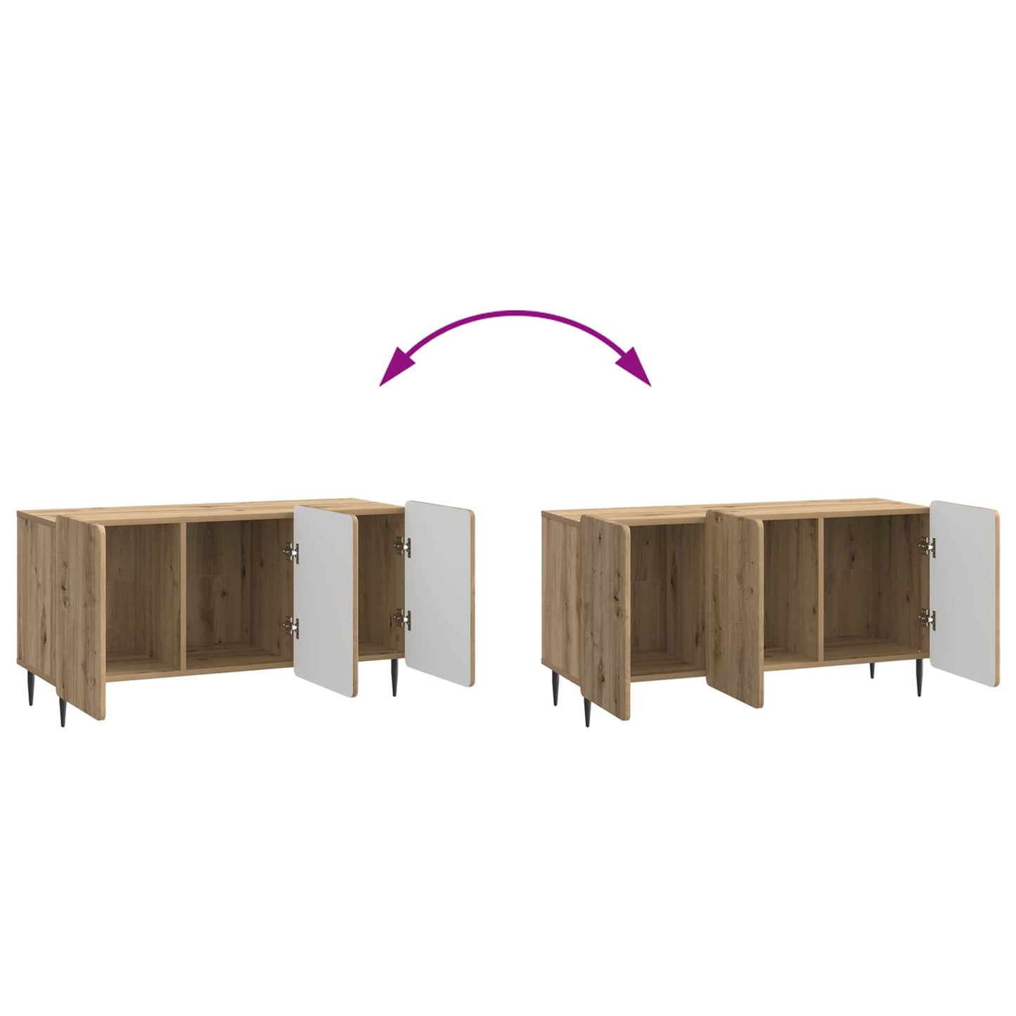 TV Cabinet 99 x 34.5 x 52 cm Artisan Oak Engineered Wood