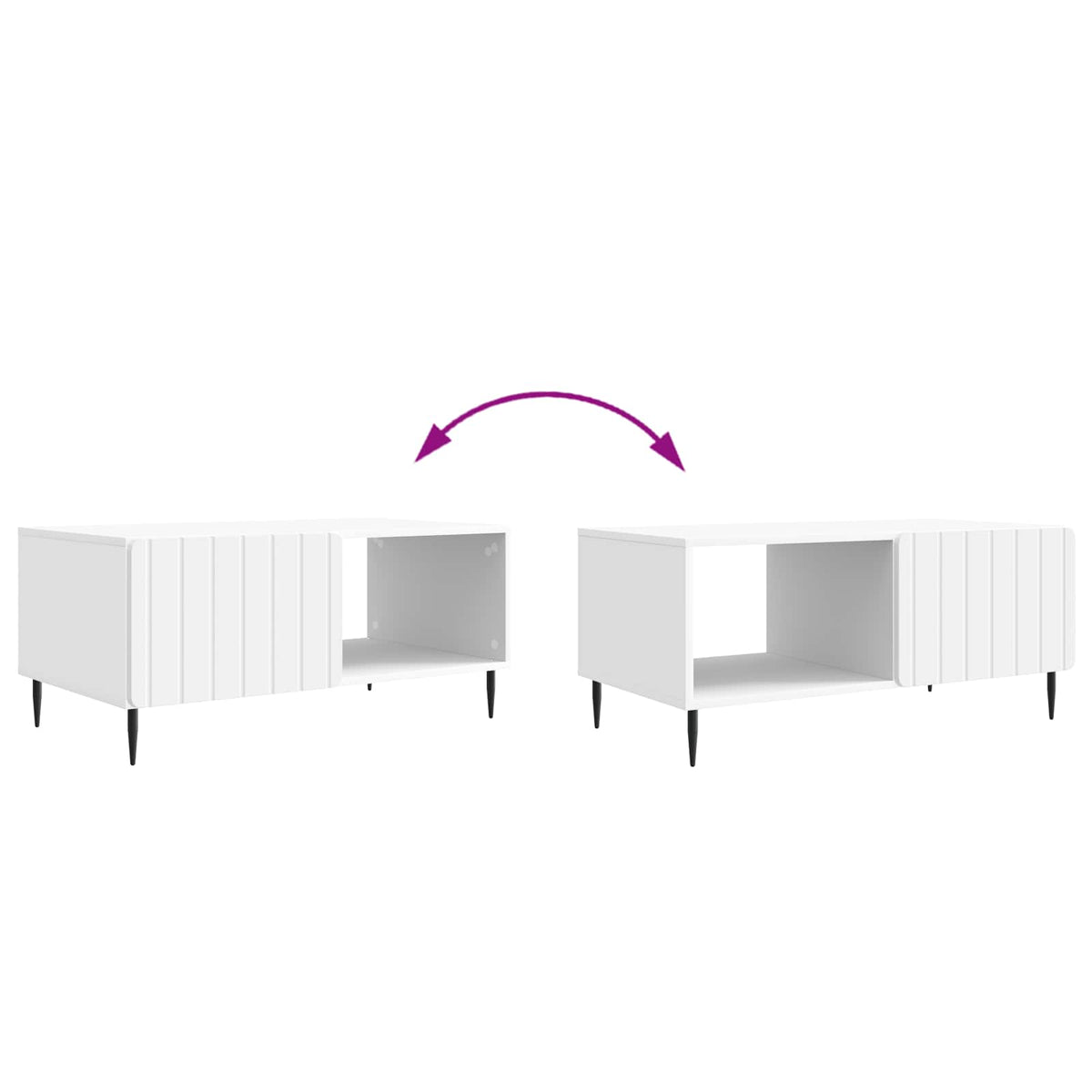Coffee Table White 90 x 50 x 40 cm Engineered Wood