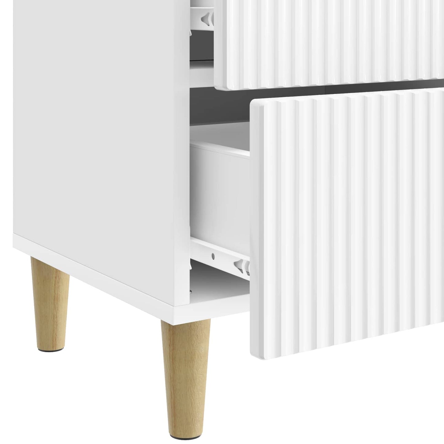 Bedside Cabinet 2 pcs High Gloss White 43 x 34.5 x 48 cm