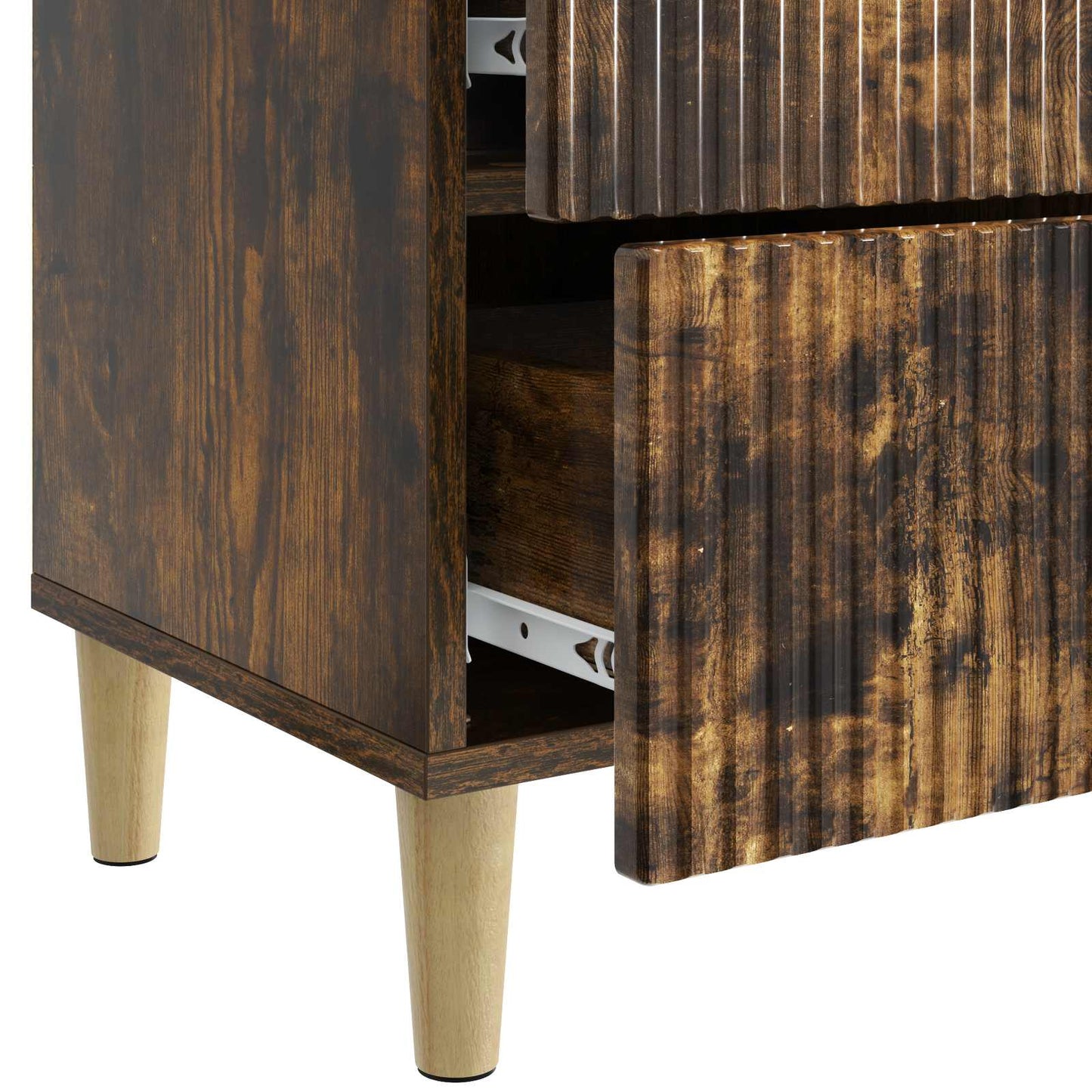 Bedside Cabinet 2 pcs Smoked Oak 43 x 34.5 x 48 cm
