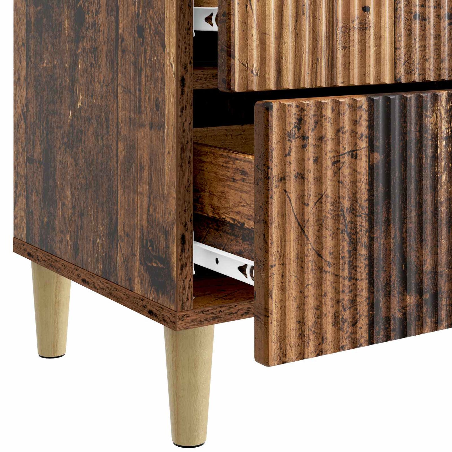 Bedside Cabinet 2 pcs Old Wood 43 x 34.5 x 48 cm