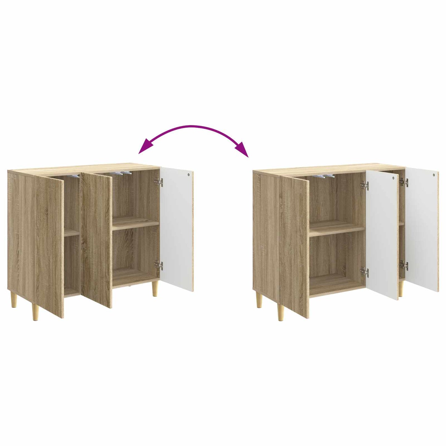 Sideboard Sonoma Oak 89 x 34.5 x 80 cm Engineered Wood