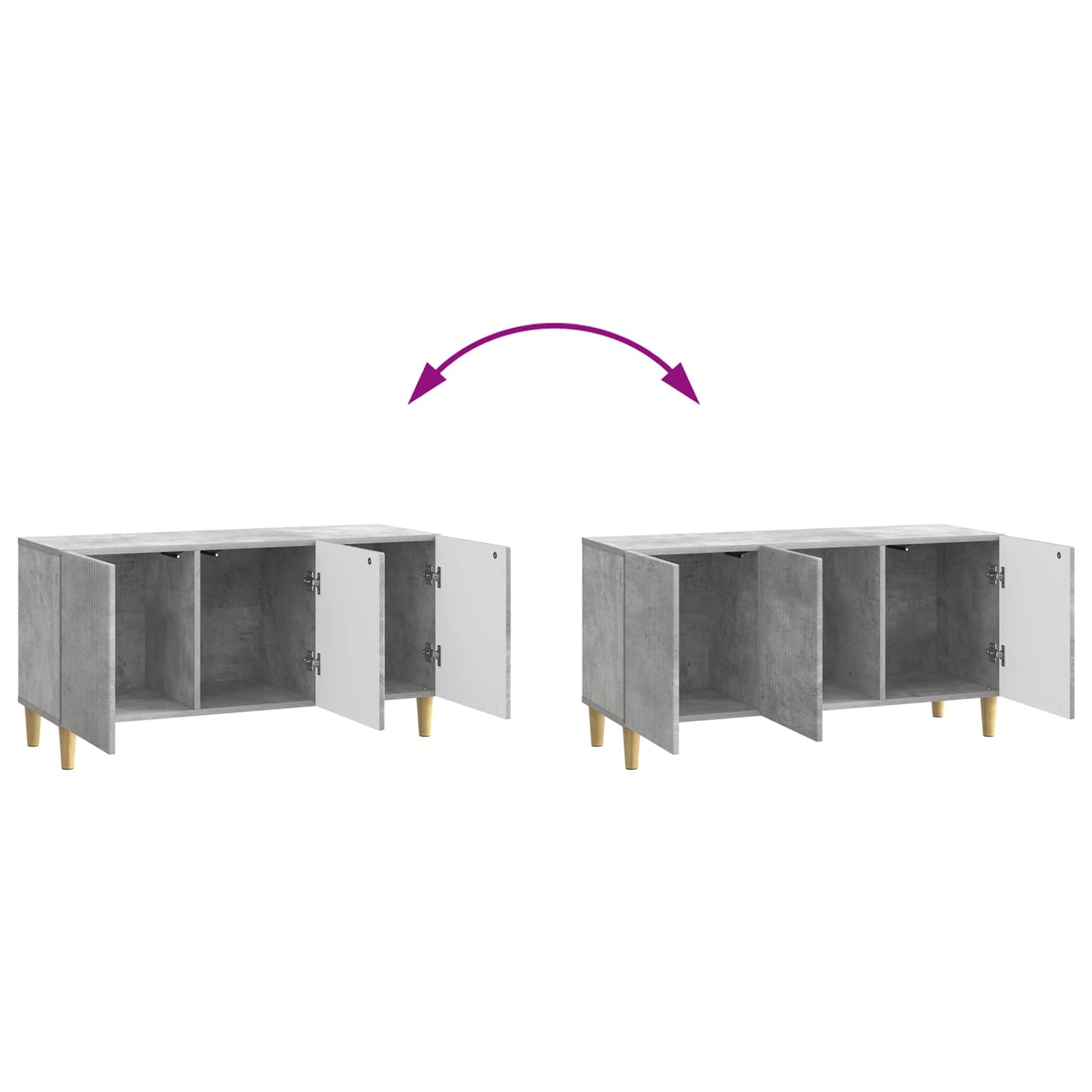 TV Cabinet 99 x 34.5 x 50 cm Concrete Grey Engineered Wood
