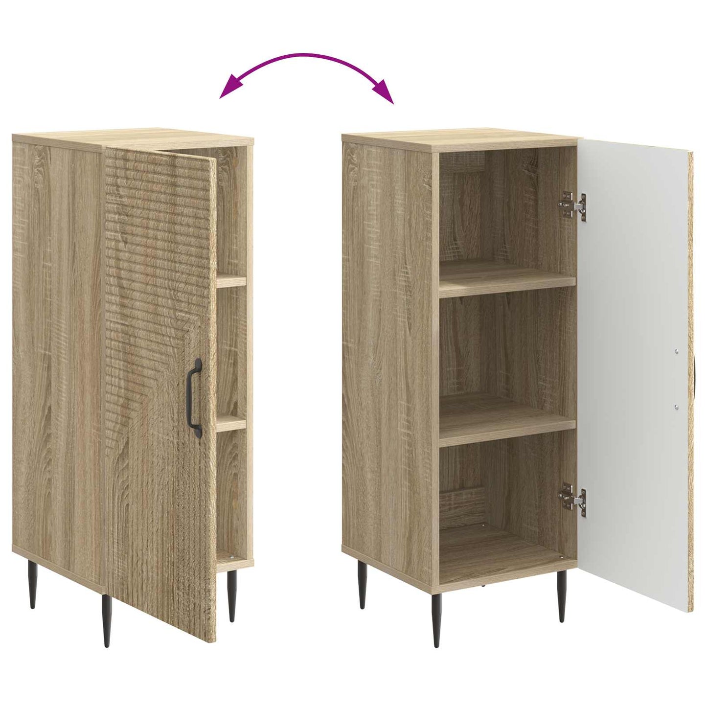 Sideboard Sonoma Oak 33 x 34.5 x 89.5 cm Engineered Wood