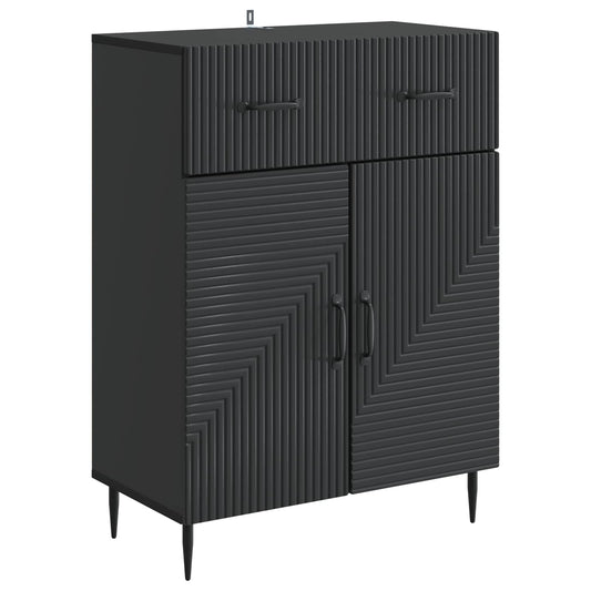 Sideboard Black 66 x 34.5 x 89.5 cm Engineered Wood
