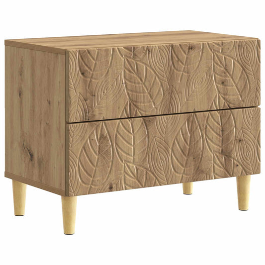 Bedside Table Artisan Oak 62 x 34.5 x 48 cm Engineered Wood