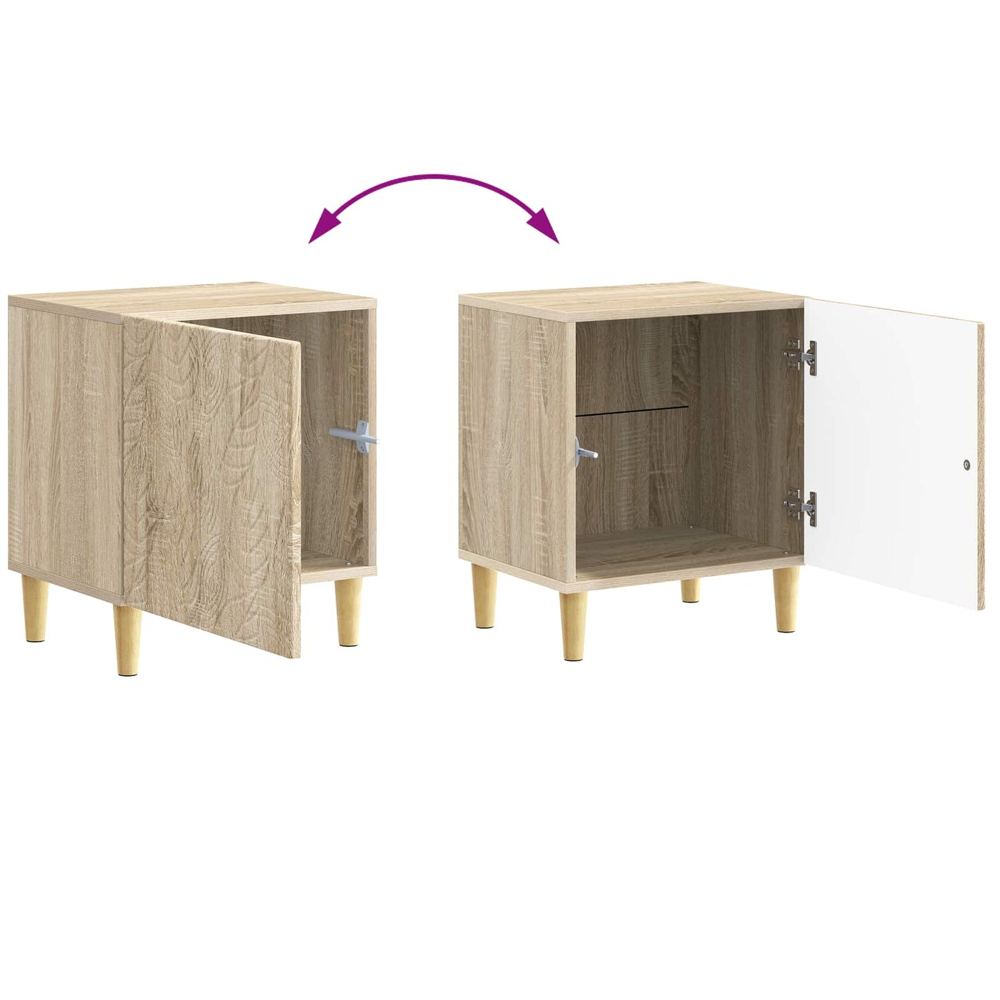 Bedside Table 2 pcs Sonoma Oak 43 x 34.5 x 50 cm
