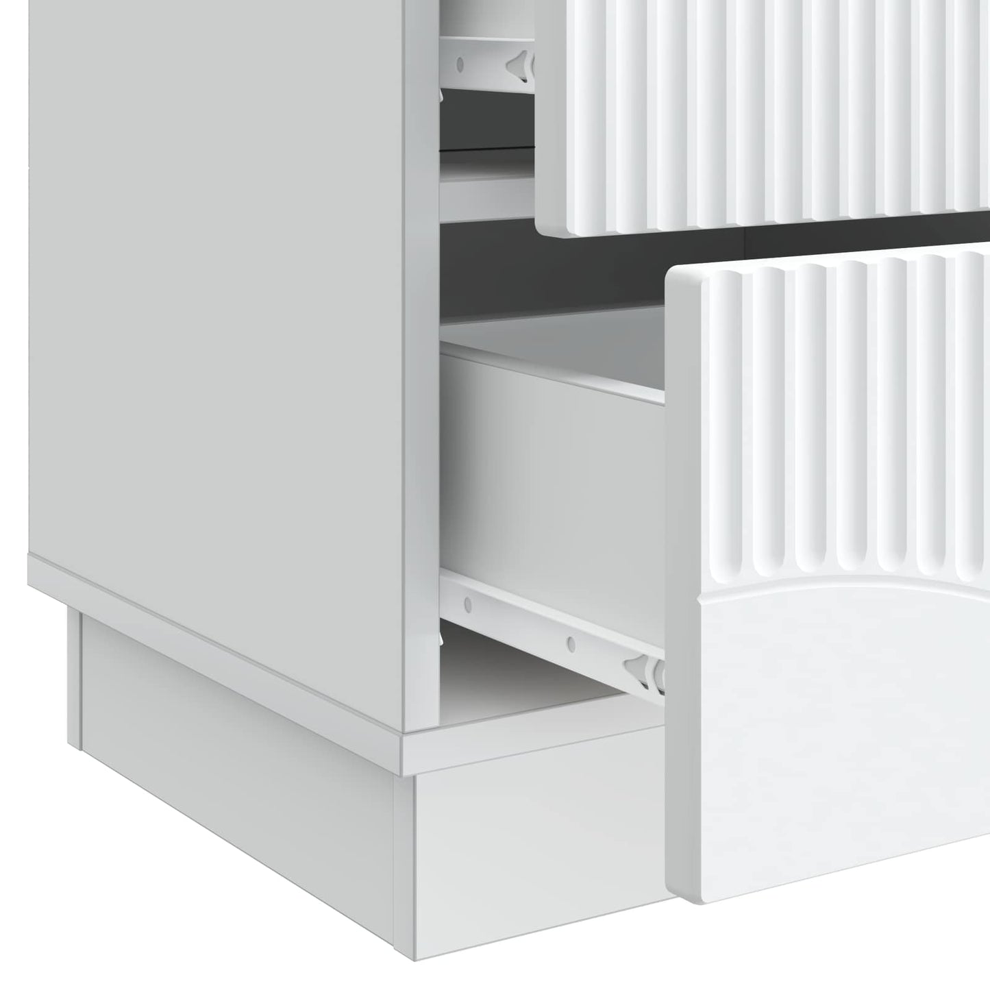 Bedside Cabinet 2 pcs White 43 x 34.5 x 44.5 cm Engineered Wood