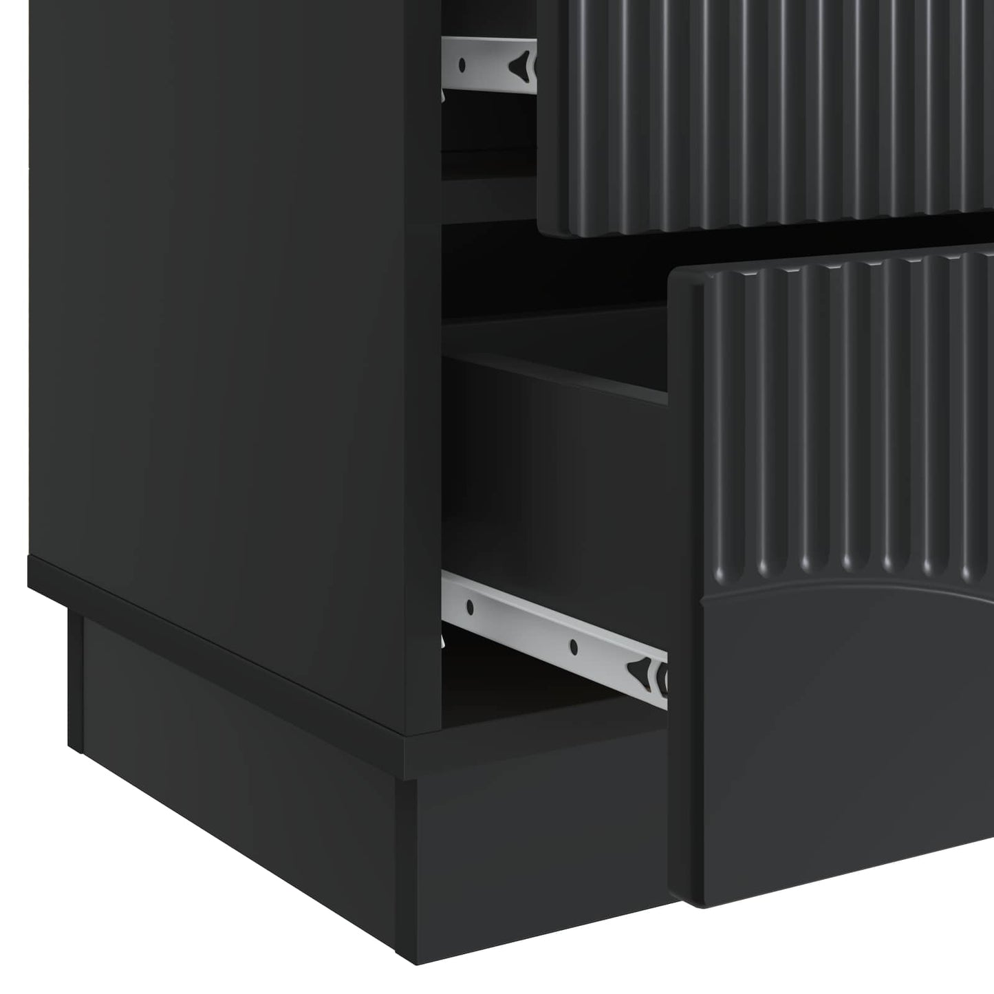 Bedside Cabinet 2 pcs Black 43 x 34.5 x 44.5 cm Engineered Wood