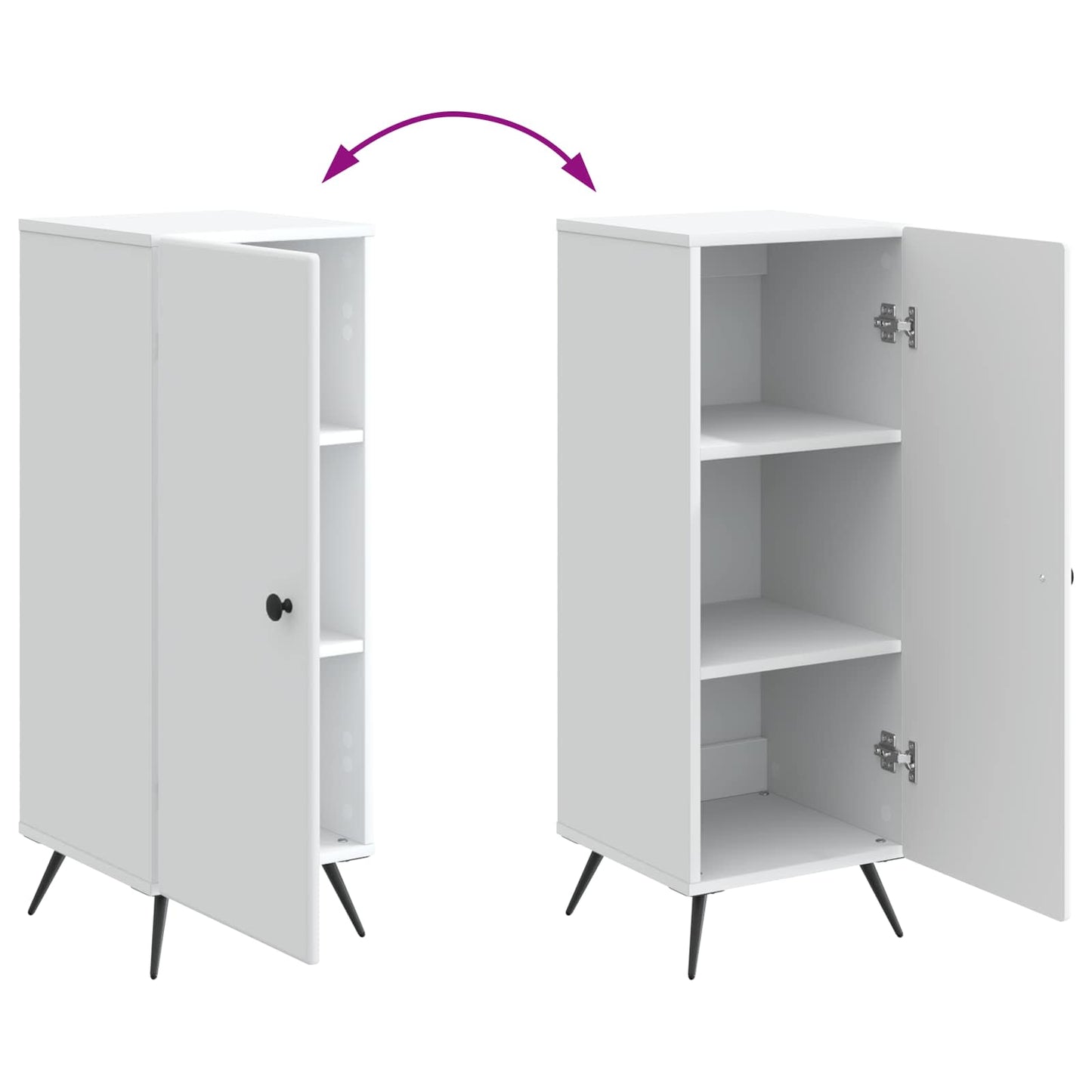 Sideboard White 33 x 34.5 x 90 cm Engineered Wood