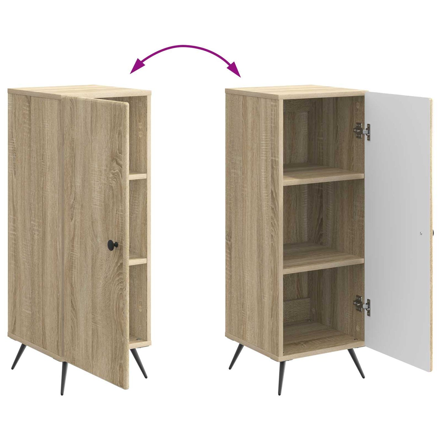 Sideboard Sonoma Oak 33 x 34.5 x 90 cm Engineered Wood