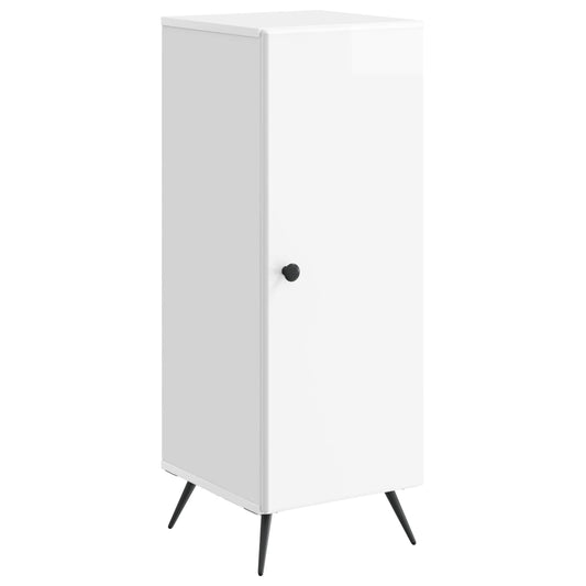 Sideboard High Gloss White 33 x 34.5 x 90 cm Engineered Wood