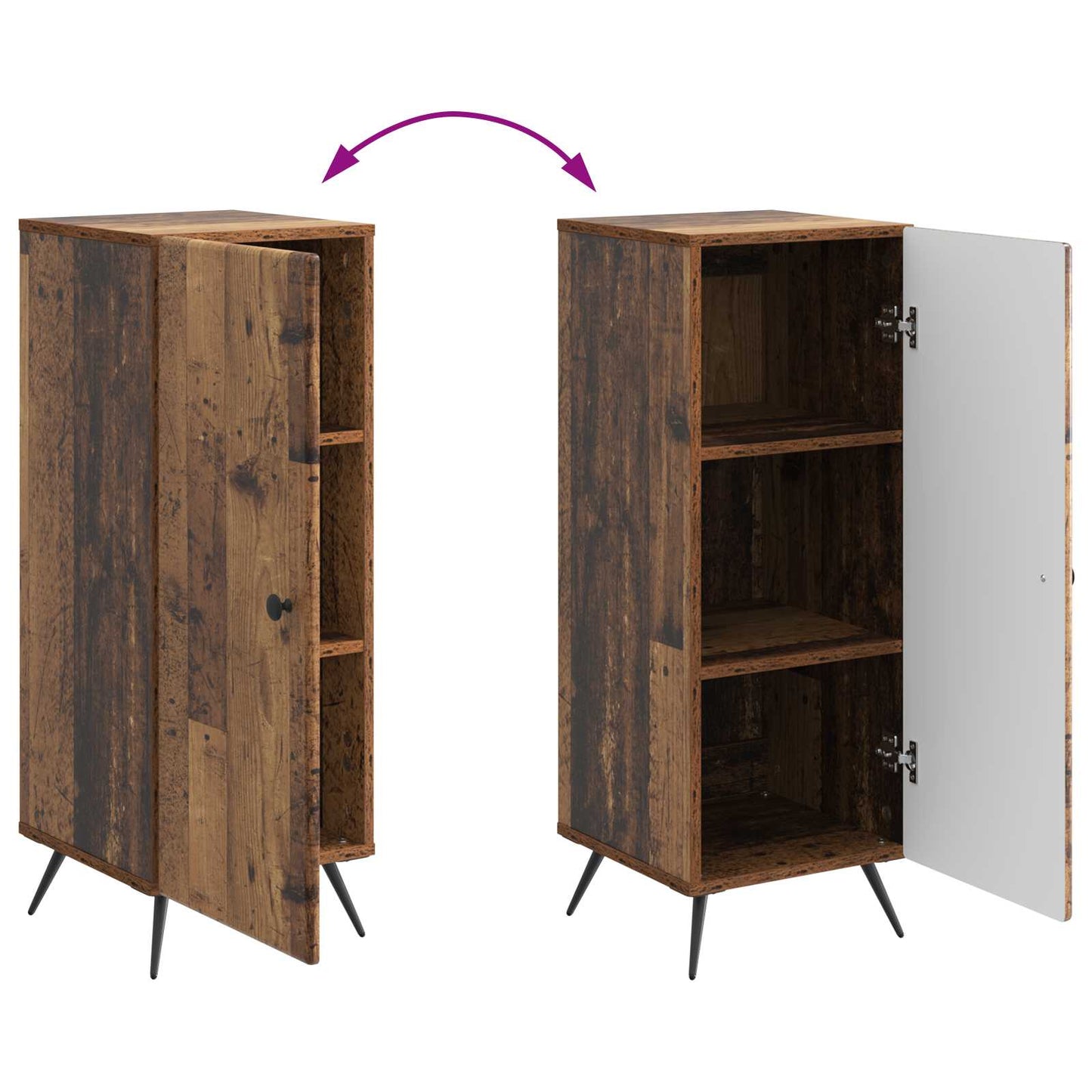 Sideboard Old Wood 33 x 34.5 x 90 cm Engineered Wood