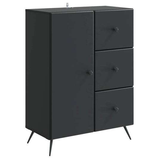 Sideboard Black 66 x 34.5 x 90 cm Engineered Wood