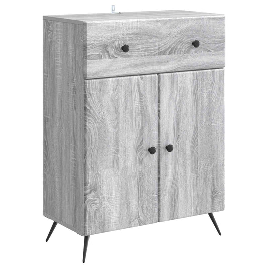 Sideboard Grey Sonoma 66 x 34.5 x 90 cm Engineered Wood