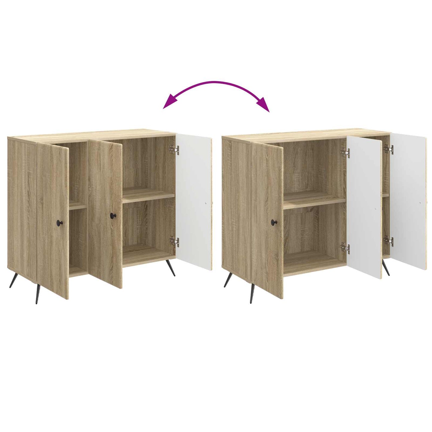 Sideboard Sonoma Oak 89 x 34.5 x 80 cm Engineered Wood