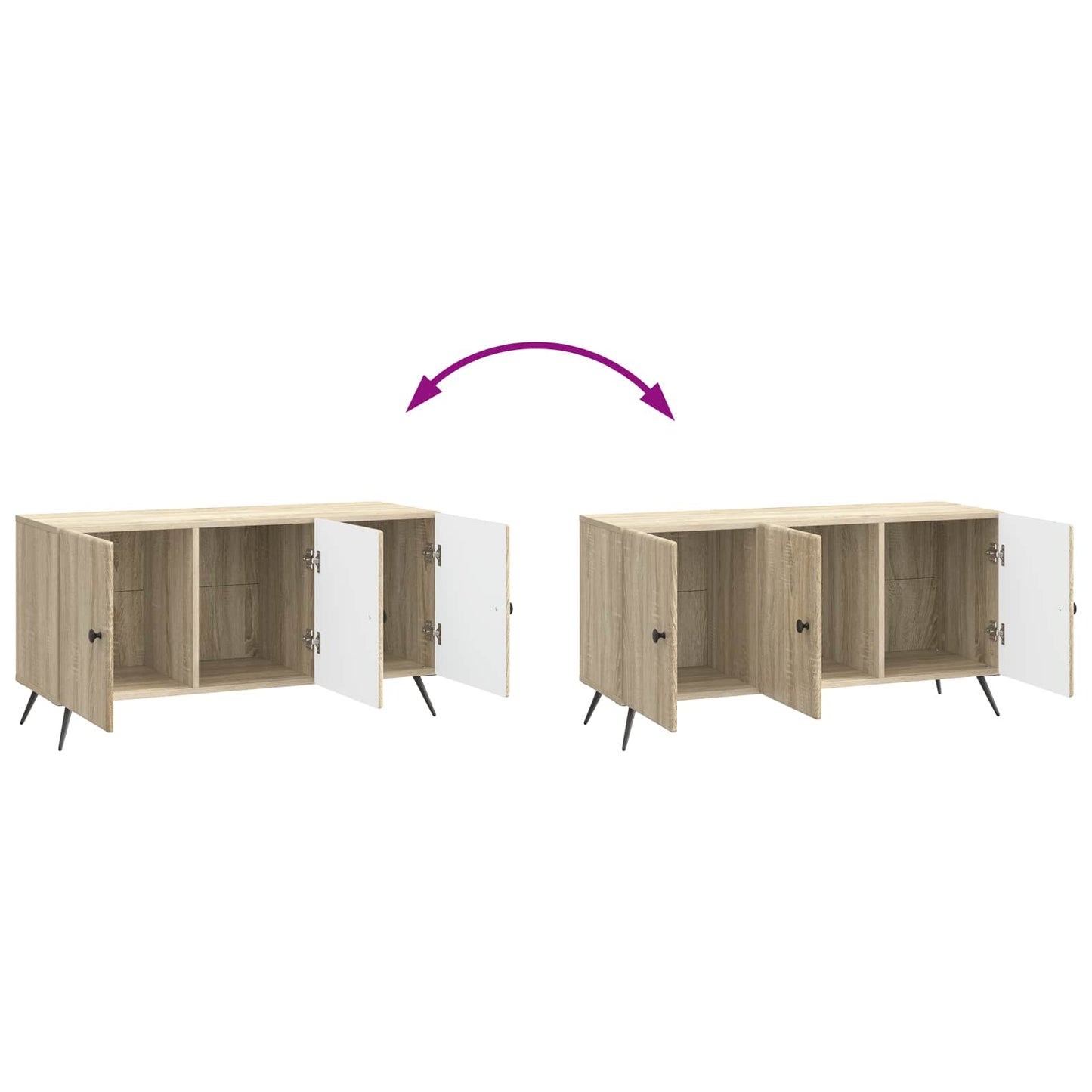 TV Cabinet Sonoma Oak 99 x 34.5 x 50 cm Engineered Wood