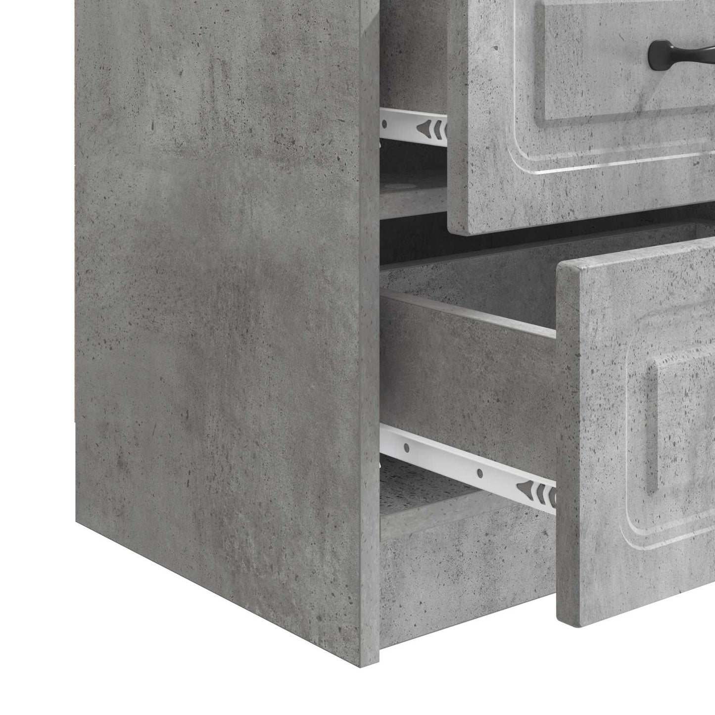 Bedside Cabinet 2 pcs Concrete Grey 43 x 34.5 x 44.5 cm
