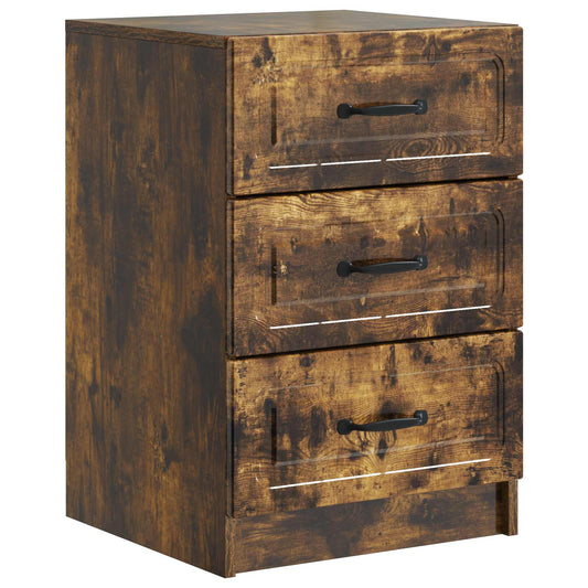 Bedside Cabinet Smoked Oak 43 x 41 x 63.5 cm Engineered Wood