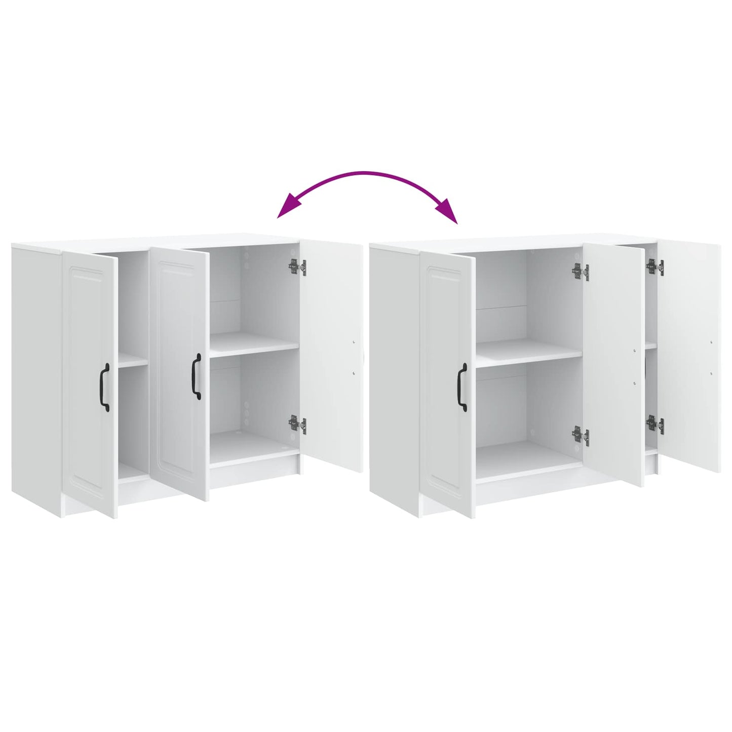 Sideboard White 89 x 34.5 x 77 cm Engineered Wood