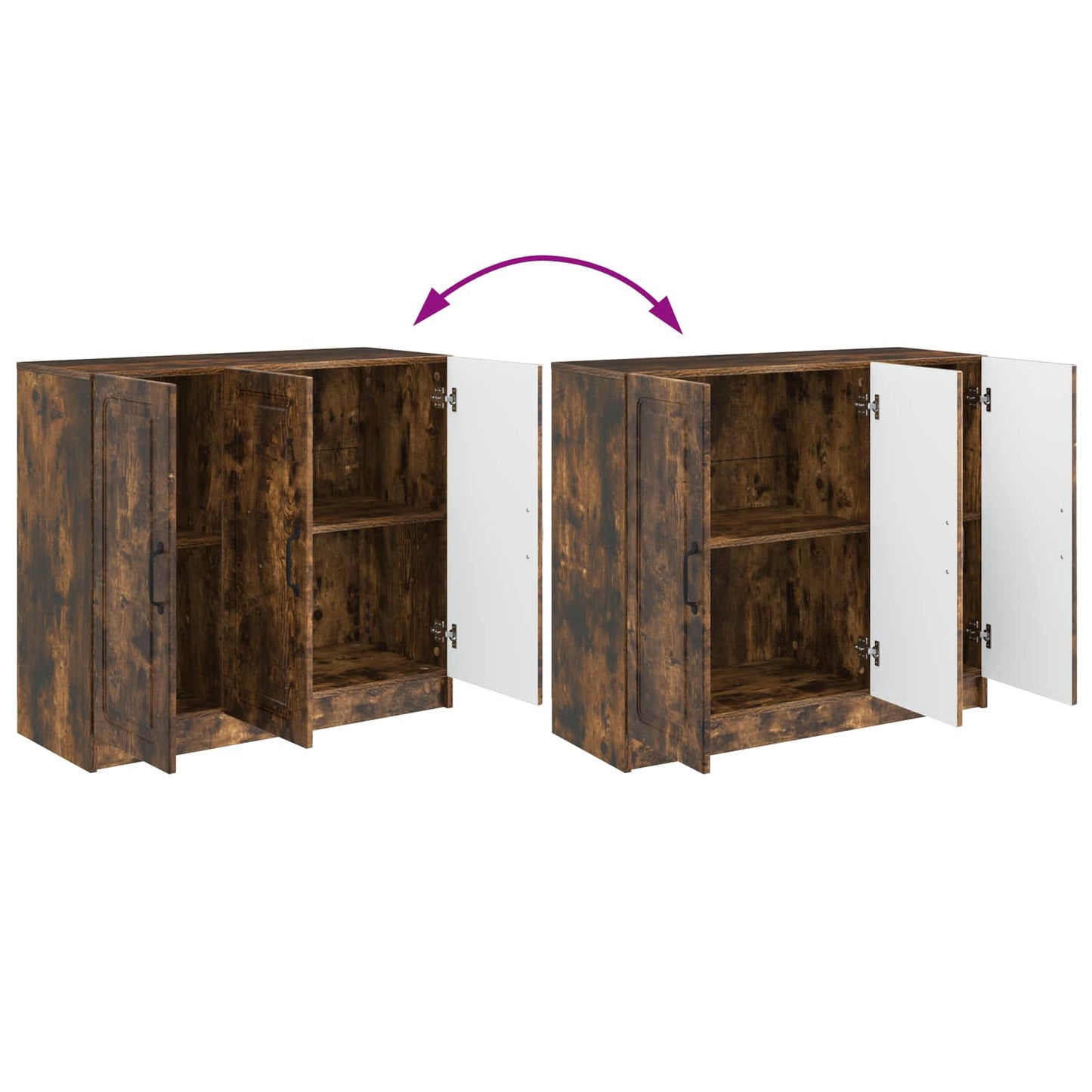 Sideboard Smoked Oak 89 x 34.5 x 77 cm Engineered Wood