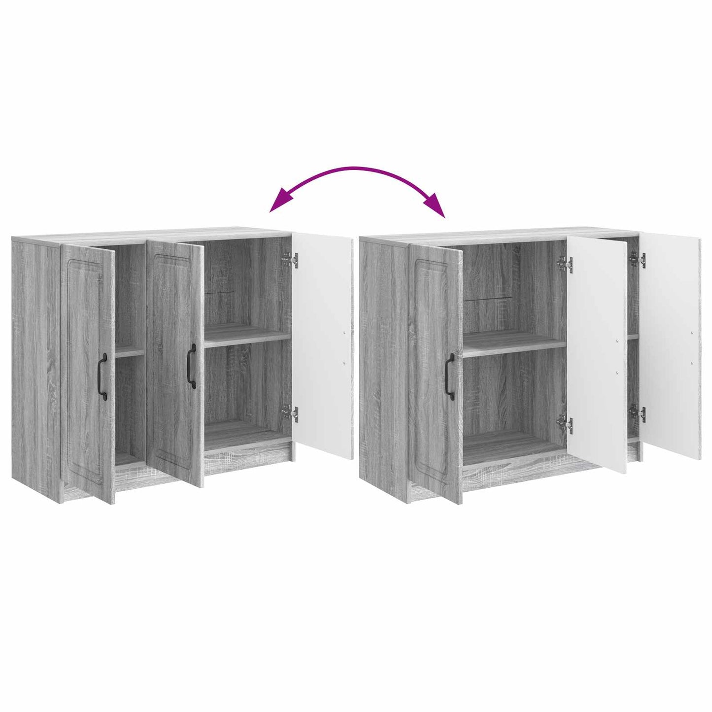 Sideboard Grey Sonoma 89 x 34.5 x 77 cm Engineered Wood
