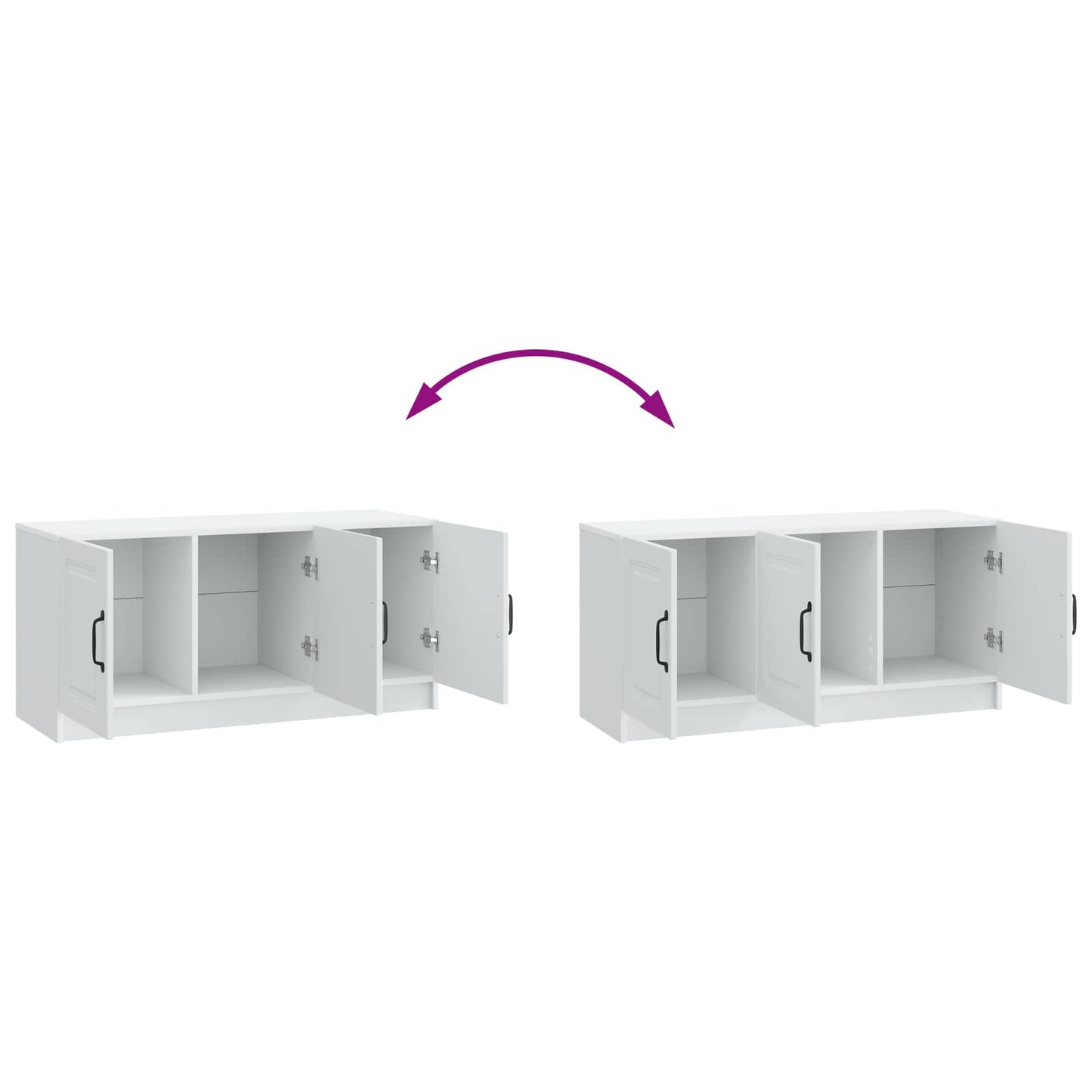 TV Cabinet White 99 x 34.5 x 47 cm Engineered Wood