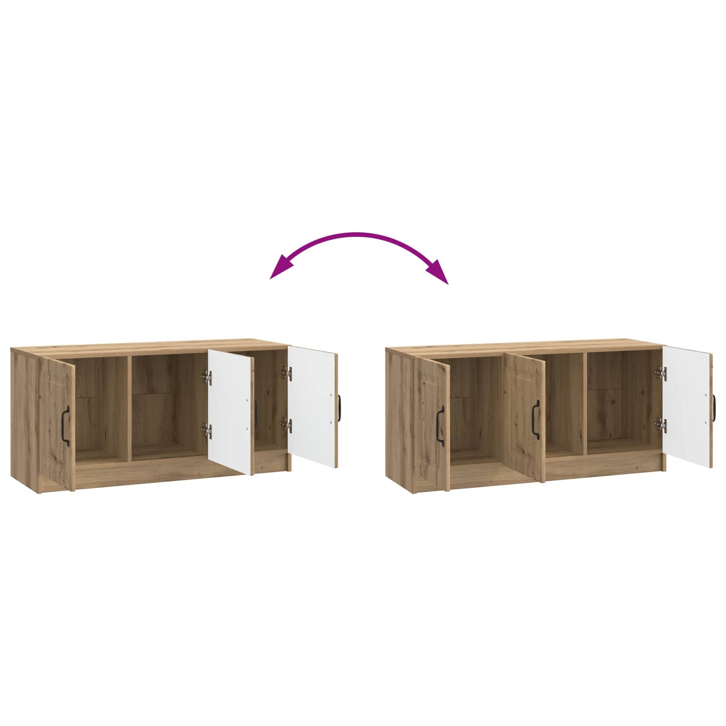 TV Cabinet 99 x 34.5 x 47 cm Artisan Oak Engineered Wood