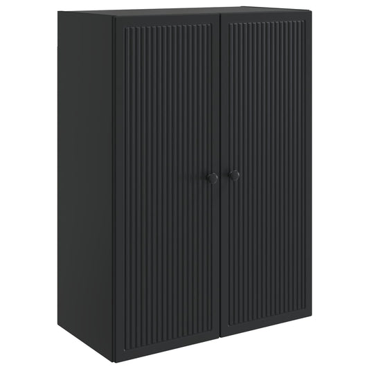 Wall-Mounted Cabinet Black 66 x 34.5 x 90 cm Engineered Wood