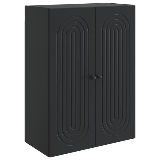 Wall-Mounted Cabinet Black 66 x 34.5 x 90 cm Engineered Wood