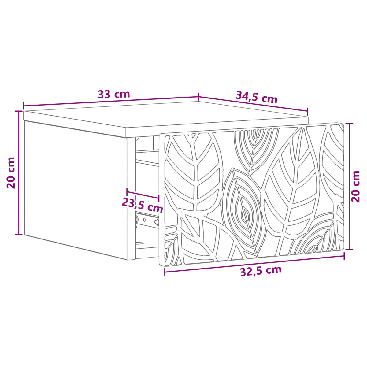 Wall-Mounted Side Table 2 pcs Old Wood 34.5 x 33 x 20 cm
