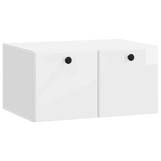 Wall-Mounted TV Cabinet 59.5 x 41 x 30 cm High Gloss White