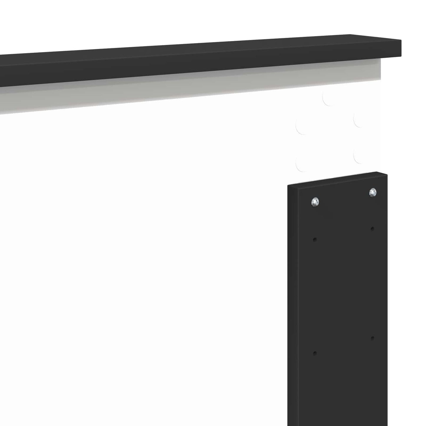 Bed Frame with Headboard Black 200 x 200 cm Solid Pine Wood