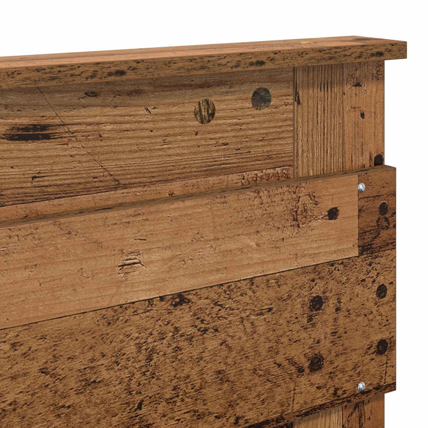 Bed Frame Plain Old Wood 135 x 190 cm Solid Pine Wood