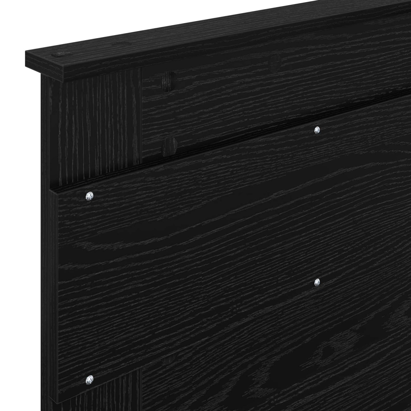 Bed Frame Plain with Storage Black 100 x 200 cm Solid Pine Wood