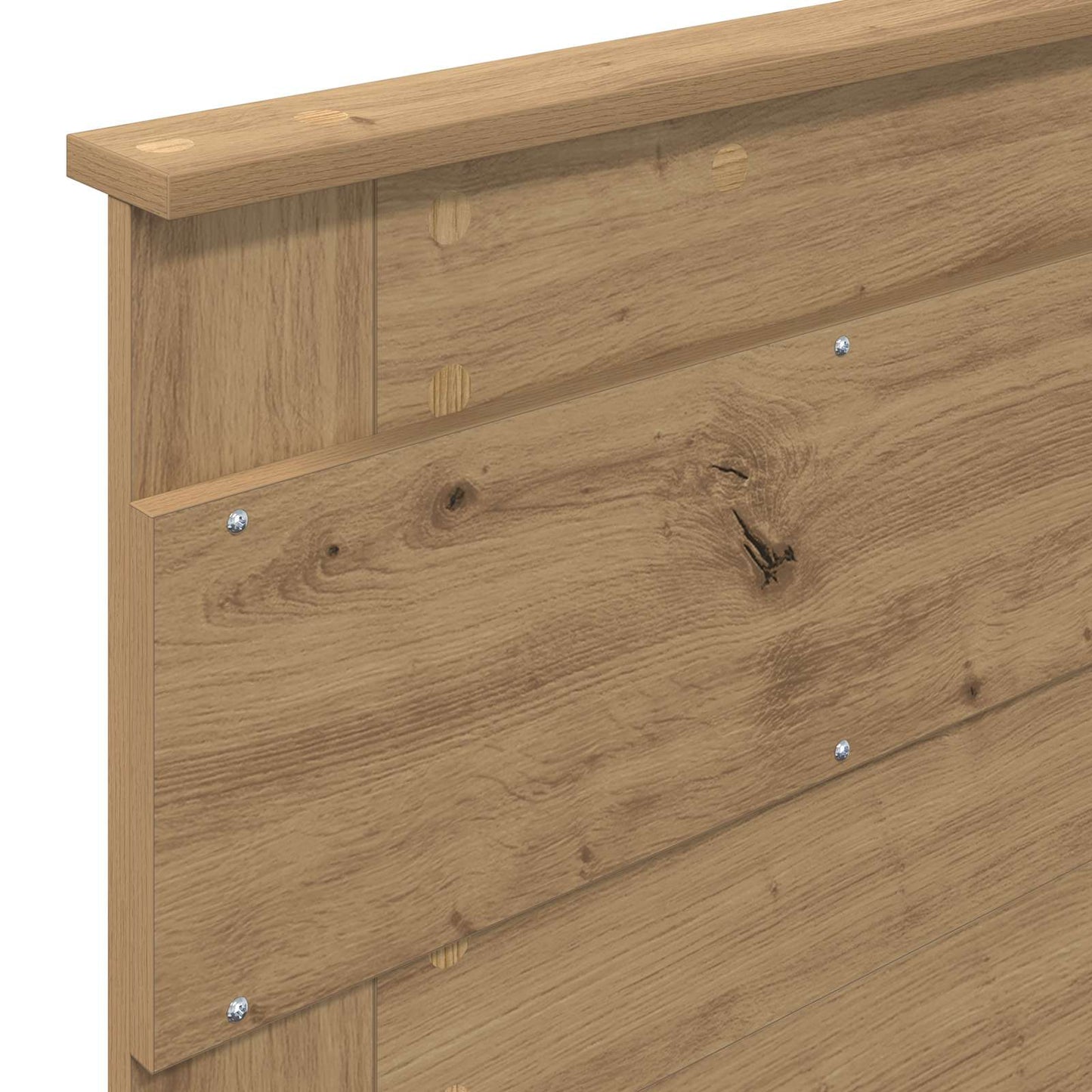 Bed Frame Artisian Oak 100 x 200 cm Solid Pine Wood