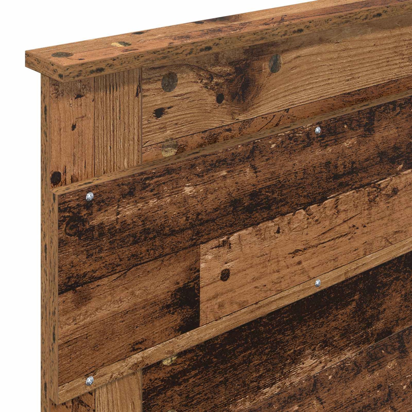 Bed Frame with Headboard Old Wood 90 x 190 cm Solid Pine Wood