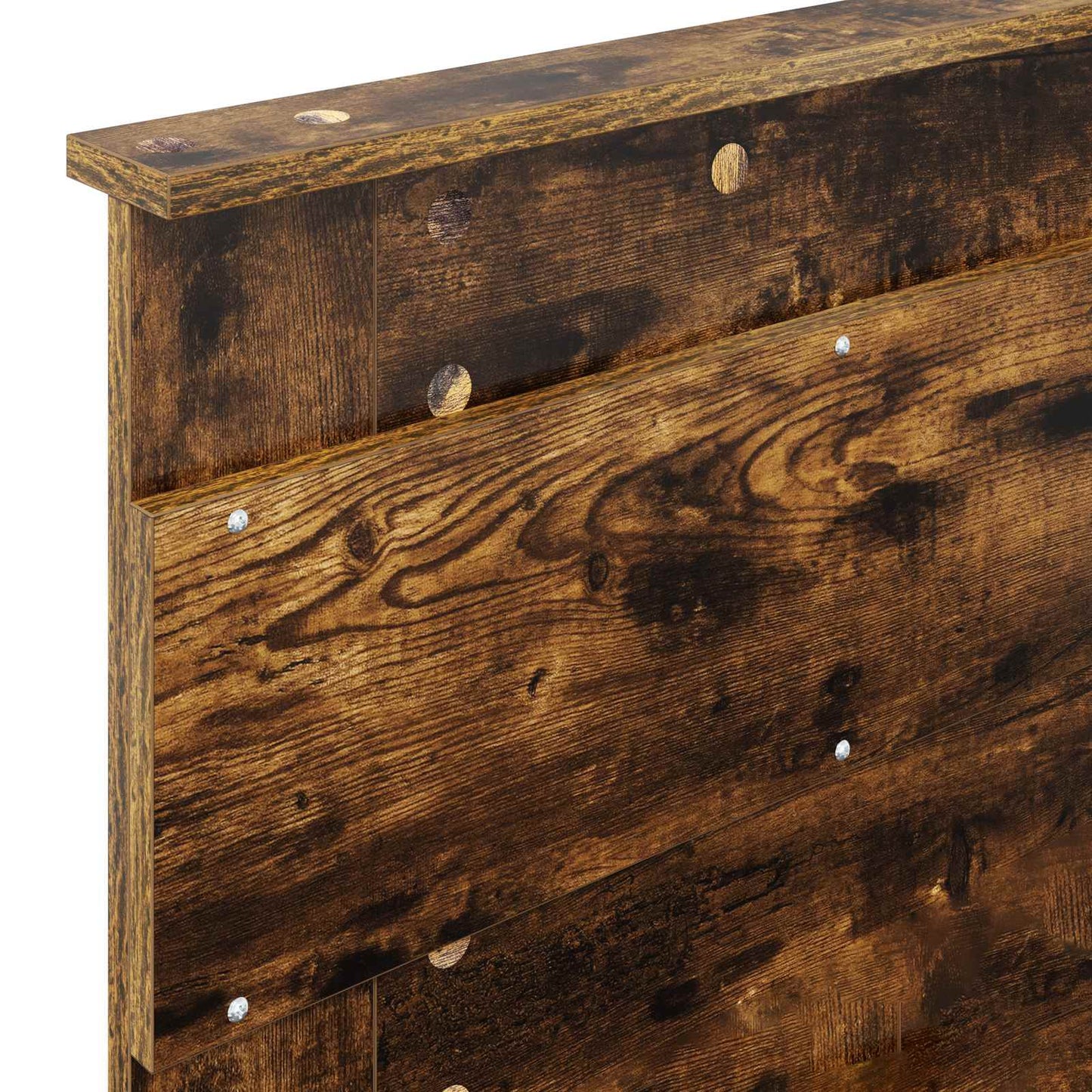 Bed Frame Smoked Oak 75 x 190 cm Engineered Wood
