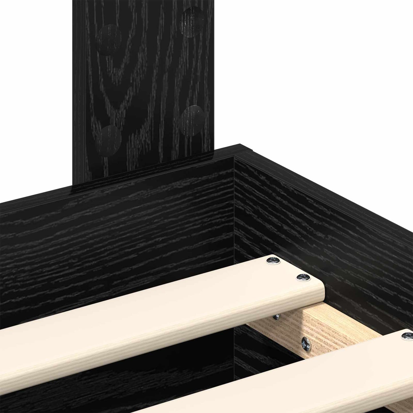 Bed Frame with Drawer Black Oak 180 x 200 cm Engineered Wood