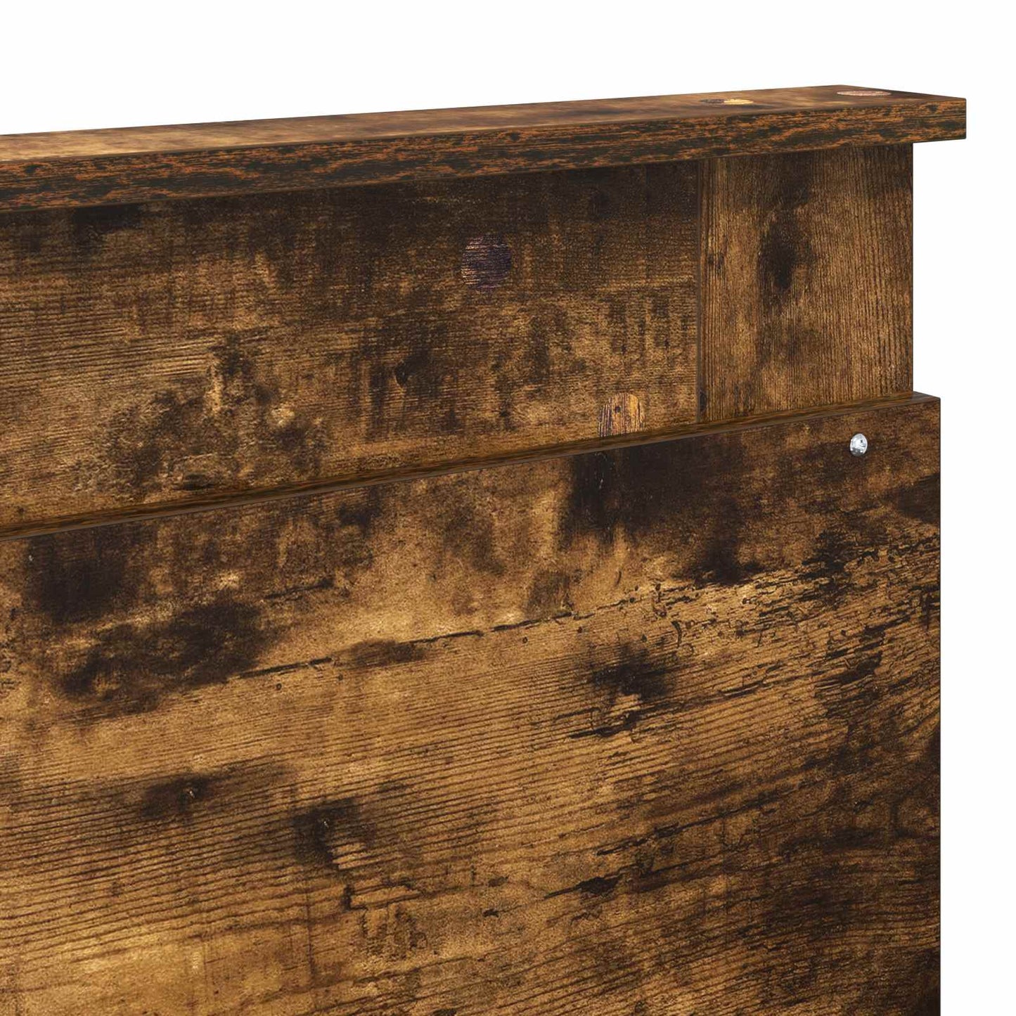 Bed Frame Smoked Oak 200 x 200 cm Solid Pine Wood