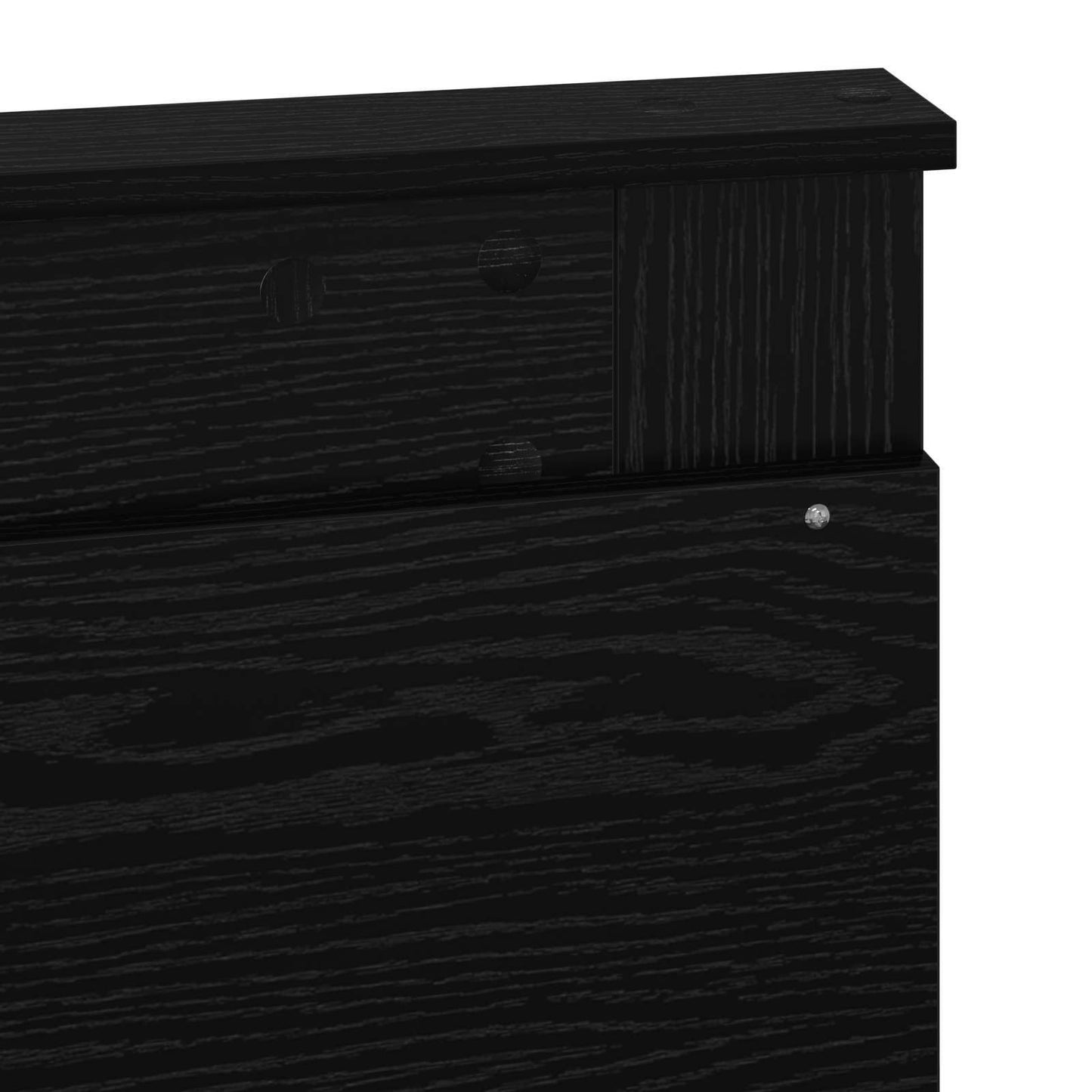 Bed Frame with Headboard Black 140 x 190 cm Solid Pine Wood