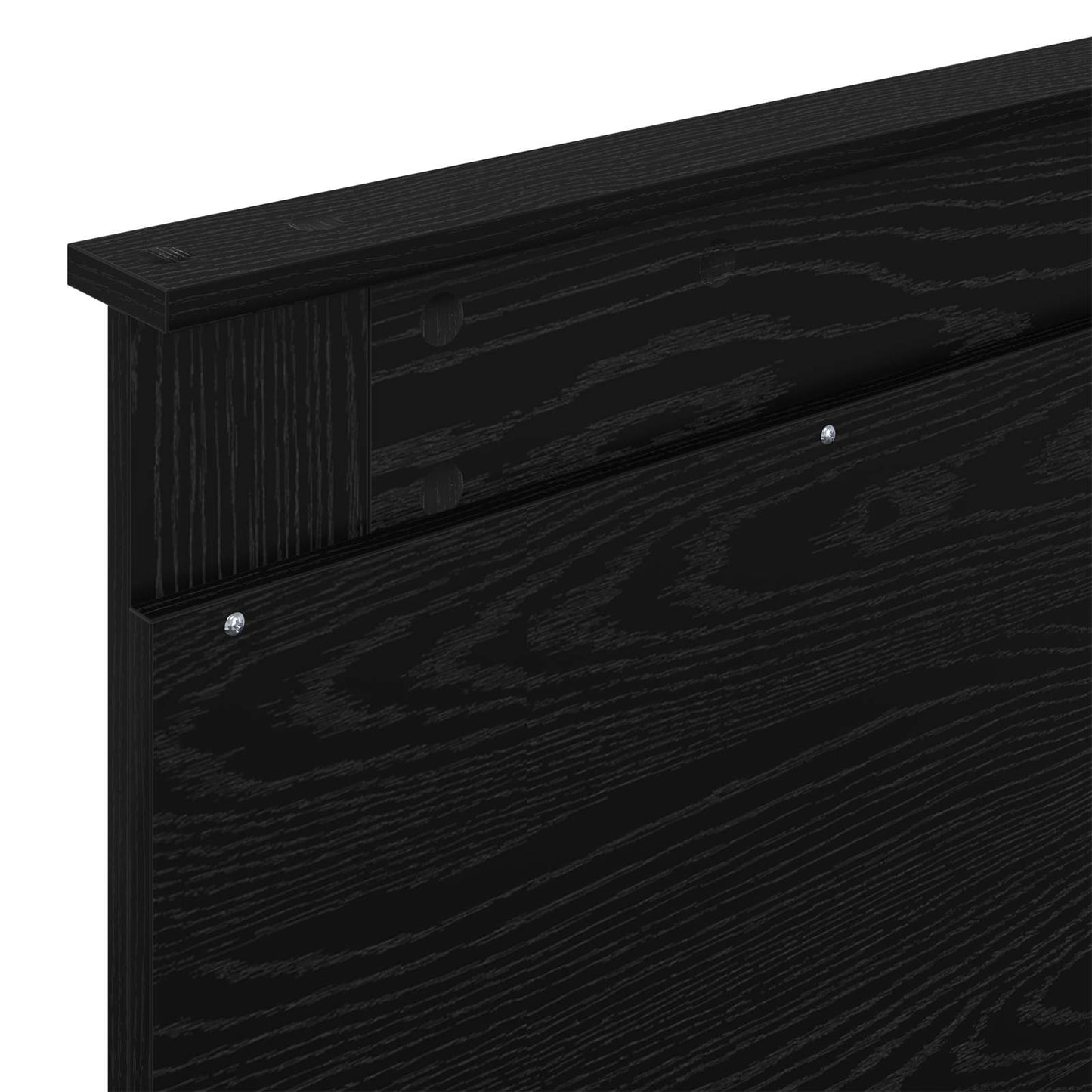Bed Frame Black Oak 100 x 200 cm Engineered Wood