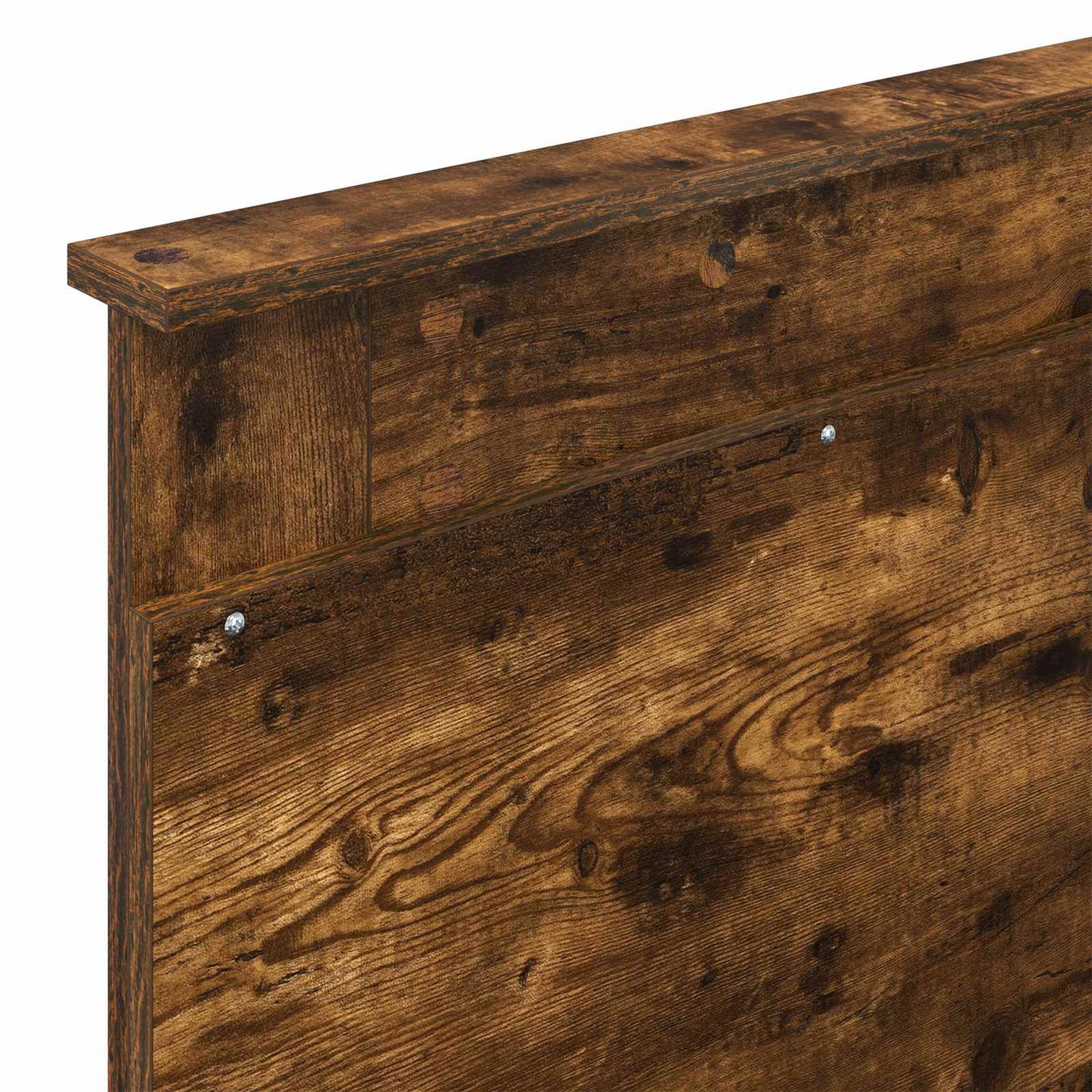 Bed Frame with Drawer Smoked Oak 90 x 200 cm Solid Pine Wood