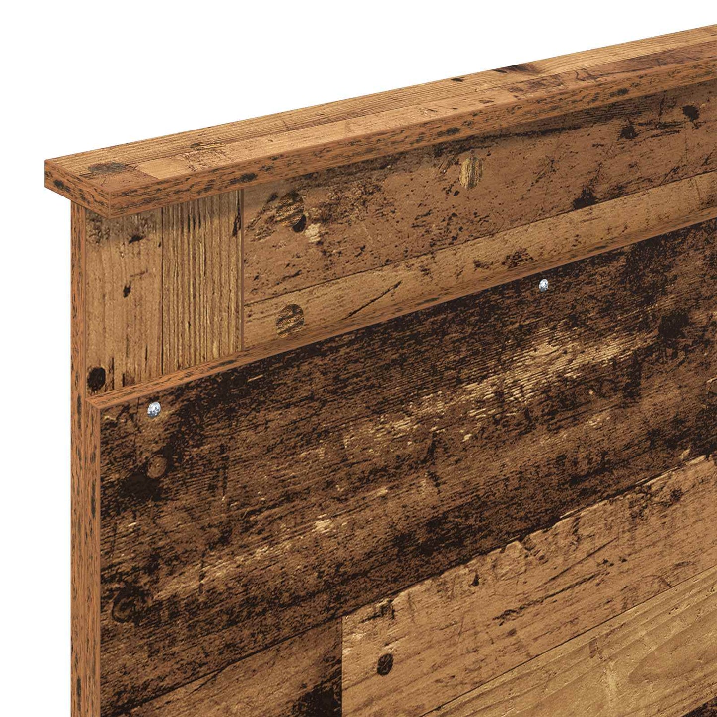 Bed Frame with Headboard Old Wood 90 x 200 cm Solid Pine Wood