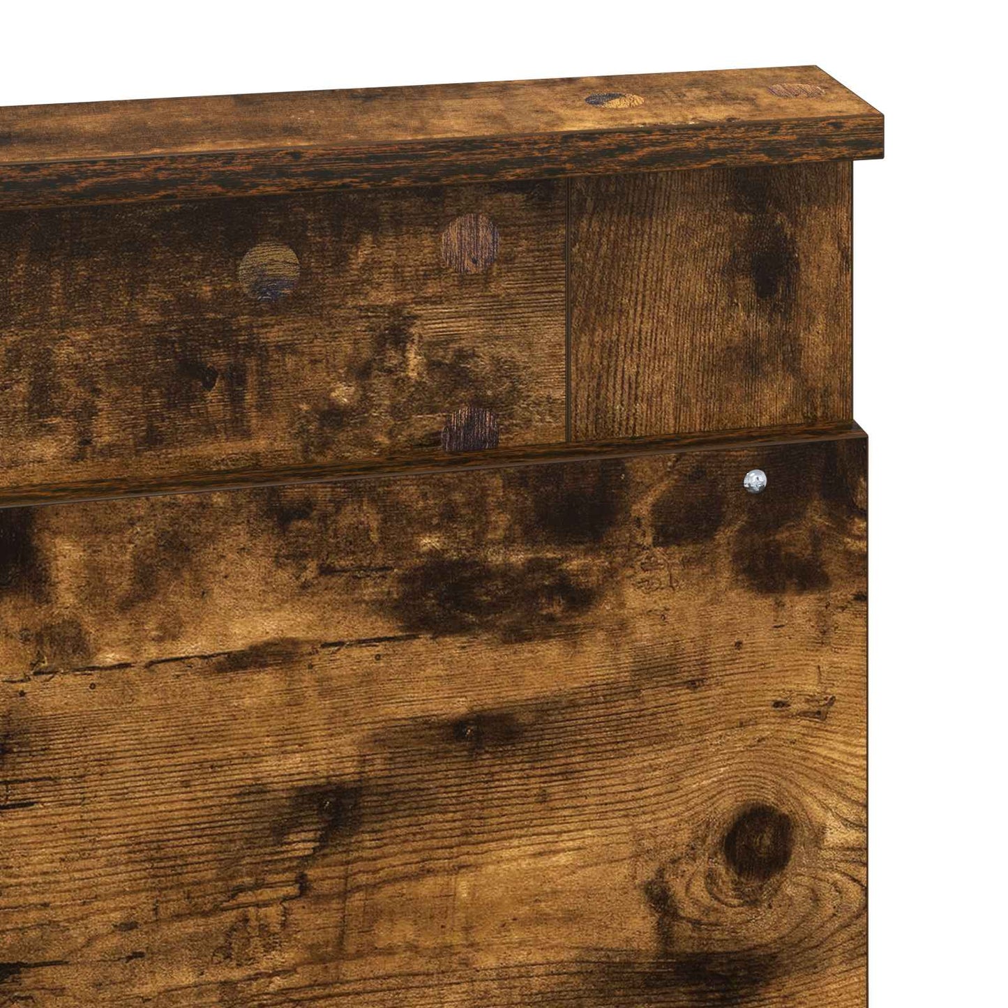 Bed Frame with Drawer Smoked Oak 140 x 200 cm Engineered Wood